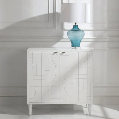 Uttermost Stockholm White 2 Door Cabinet 25105 -  25105
