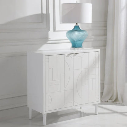 Uttermost Stockholm White 2 Door Cabinet 25105 -  25105