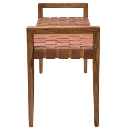 Uttermost Plait Woven Leather Bench 25474 - 25474