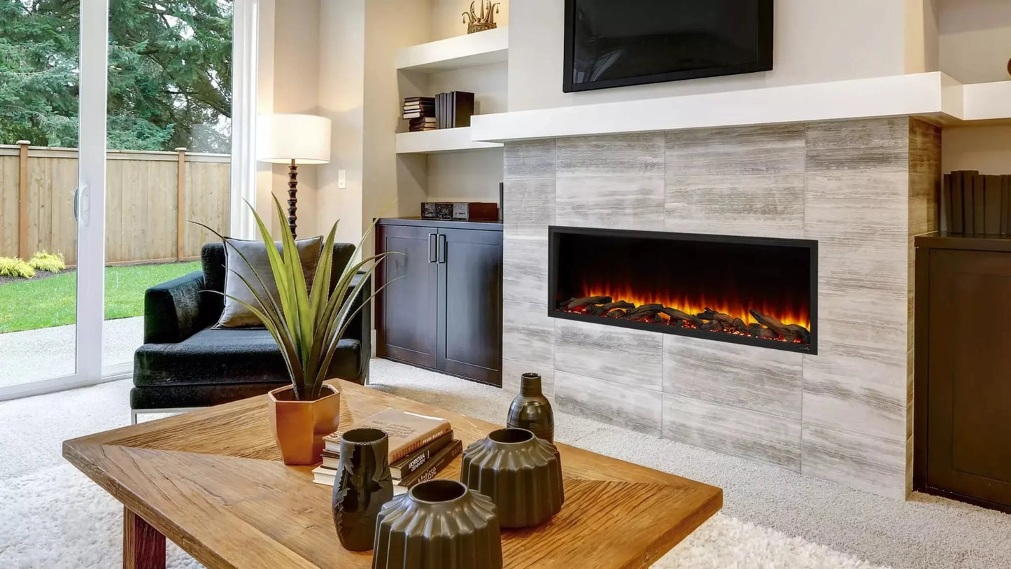 SimpliFire 78" Scion Clean Face Linear Electric Fireplace - SF-SC78-BK
