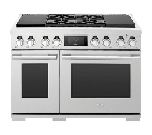 SIGNATURE KITCHEN SUITE SKSDR360SS 36-inch Dual-Fuel Pro Range with Steam-Combi Oven and Sous Vide - SKSDR360SS