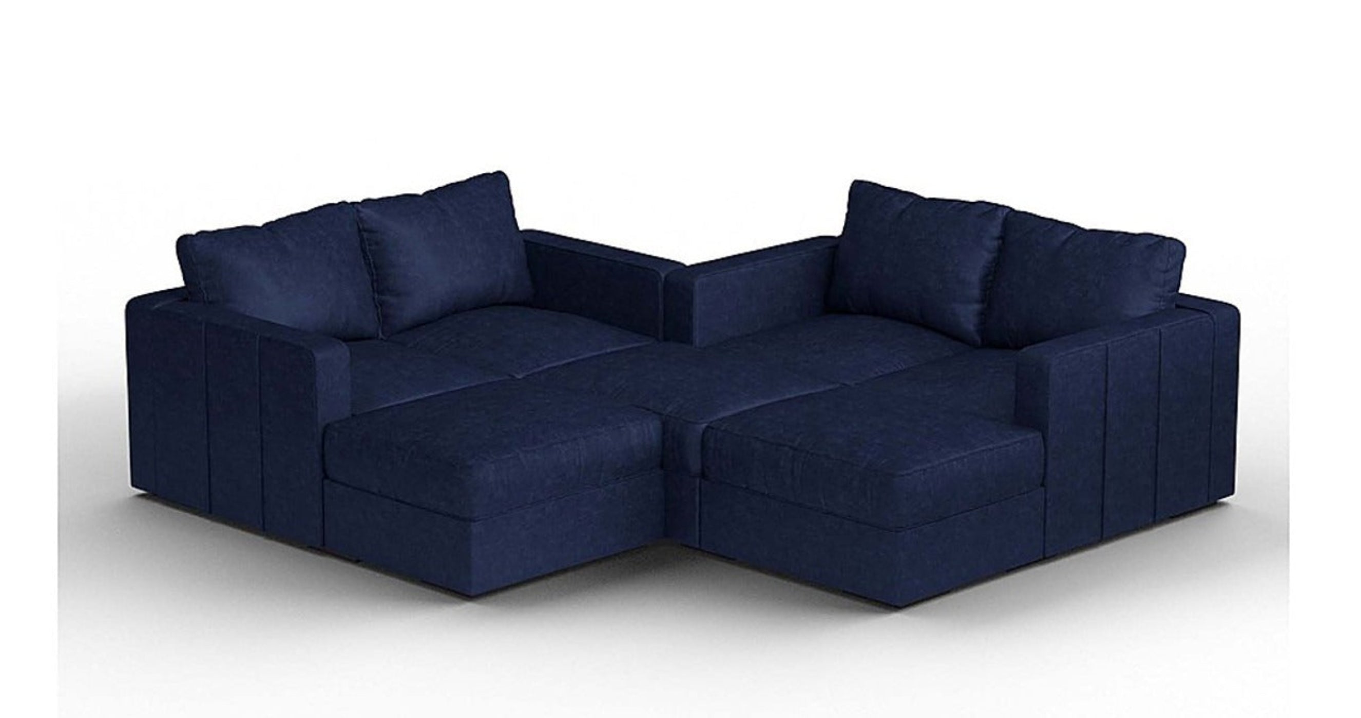 Lovesac – 7 Seats + 8 Sides Corded Velvet & Lovesoft – Sapphire Navy - BB6484195