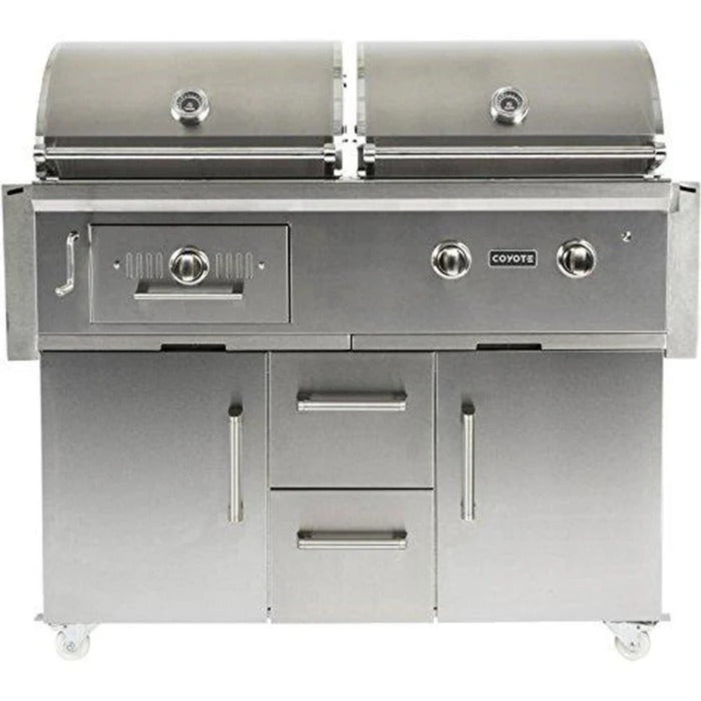 Coyote 50" Freestanding Gas/Charcoal Dual Fuel Grill - C1HY50LP+C1HY50CT