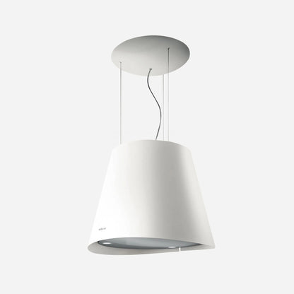 ELICA EES320WT EASY WHITE Island Range Hood 20 1/4 wide - 350CFM in Stainless Steel On White - EES320WT