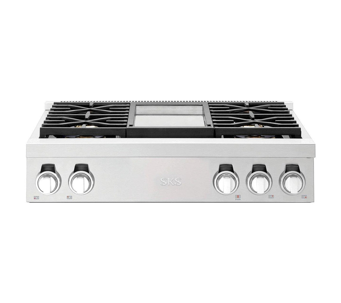SIGNATURE KITCHEN SUITE SKSRT360GS 36-inch Gas Pro Rangetop 4 Burners and Griddle - SKSRT360GS