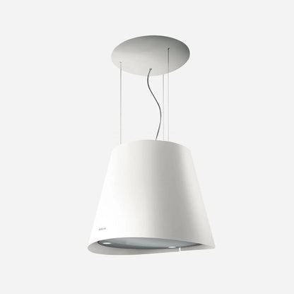 ELICA EES320WT EASY WHITE Island Range Hood 20 1/4 wide - 350CFM in Stainless Steel On White - EES320WT