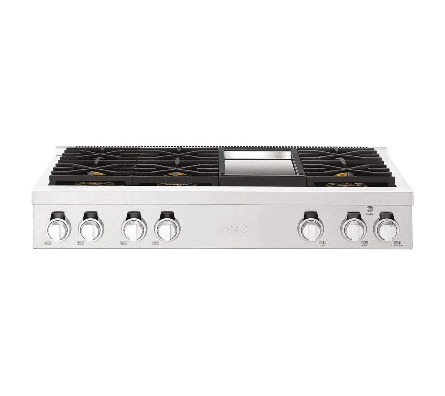 SIGNATURE KITCHEN SUITE SKSRT480GS 48-inch Gas Pro Rangetop 6 Burners and Griddle - SKSRT480GS