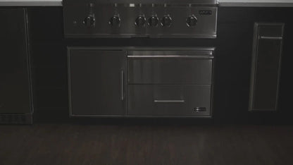 Coyote 42" Access Door With Storage & Warming Drawer Combo - C3-CDWD