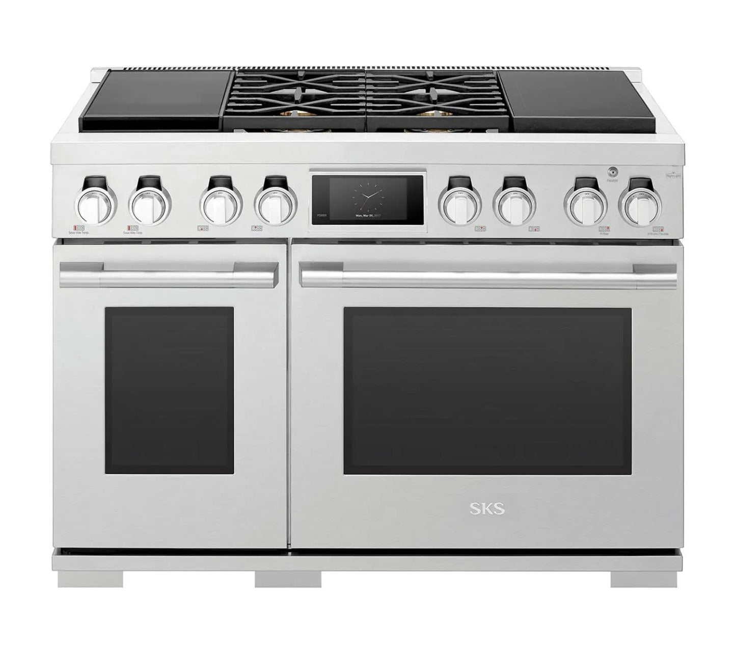 SIGNATURE KITCHEN SUITE SKSDR480SIS 48-inch Dual-Fuel Pro Range with Sous Vide and Induction - SKSDR480SIS
