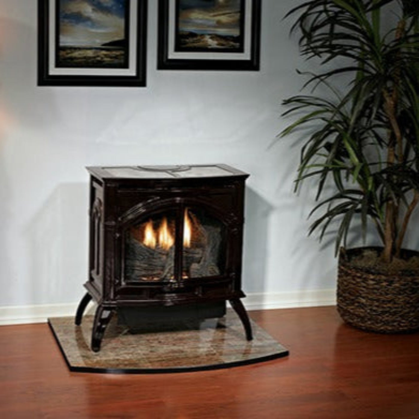 Empire Cast Iron Spirit Stove Freestanding Vent Free Gas Stove | Medium - VFD30CC30FN