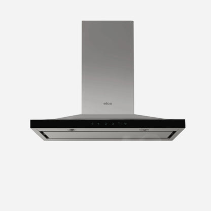 ELICA ELG630S3 LUGANO Wall Mount Range Hood 30" wide - 600CFM in Stainless Steel On Black - ELG630S3