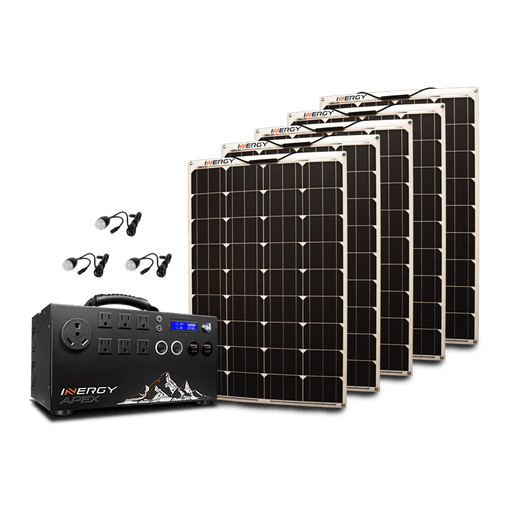 Inergy APEX Gold Flexible Solar Panel Kit | 5 x 100 Watt Linx Solar Panels - KEG-AP1-5LN