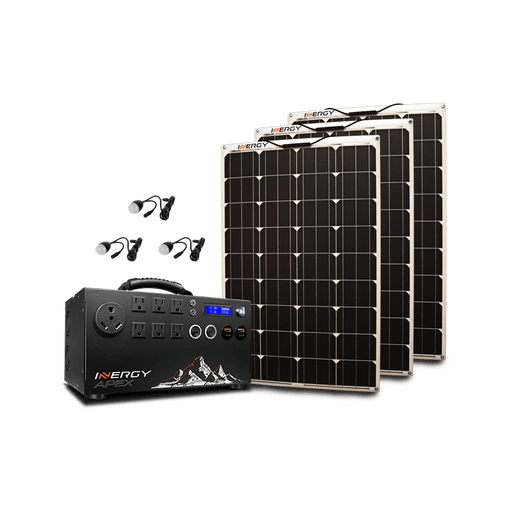 Inergy APEX Silver Flexible Solar Panel Kit | 3 x 100 Watt Linx Solar Panels - KES-AP1-3LN