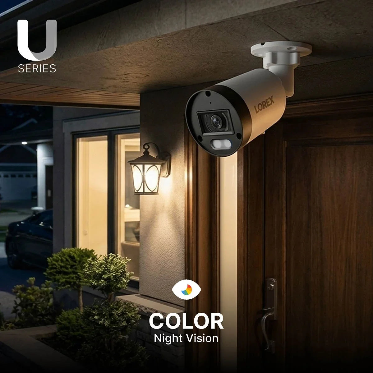Lorex Connect U Series 4K 8-Channel Wired NVR System with U3 2K+ PoE Bullet Cameras - 2TB (Cables not included)
