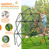 Gobaplay Large Powder Coated Steel Geometric Climbing Dome with 3 Sleek Anchors - 326416