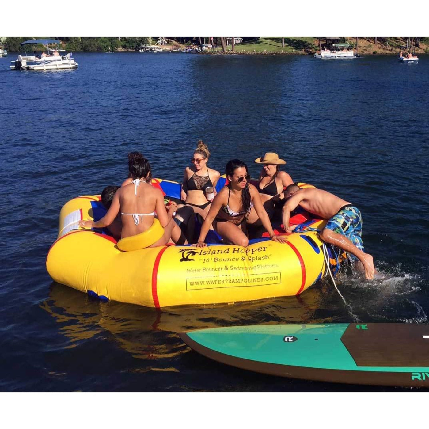 Island Hopper 10' Springless Water "Bounce & Splash" - Recreational Grade - 10'BNS