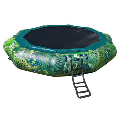 Island Hopper 15’ Water Bouncer Lakeside Water Park with 1 Lakeside Platform/Slide - LKS-WTRPRK15