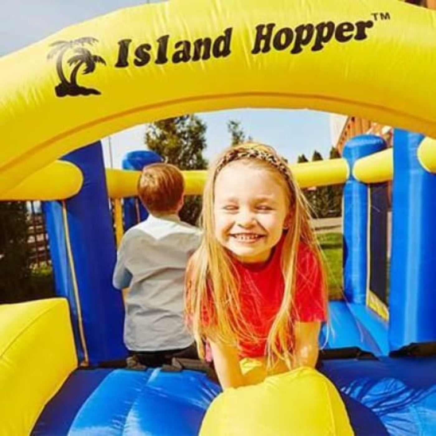 Island Hopper Racing Slide and Slam Bounce House - RACSLDSLM