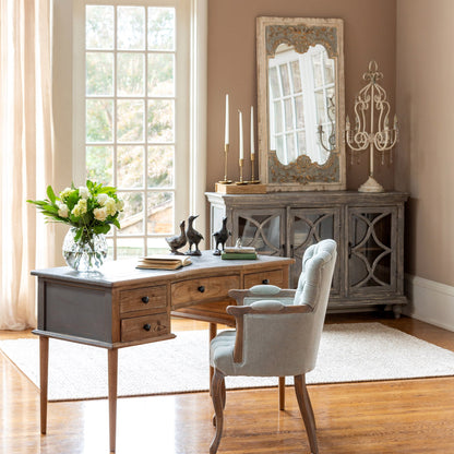 Park Hill Collection Chantal Sideboard - Elegant Country French Design with Distressed Wood Finish & Ample Storage Space - EFC26152