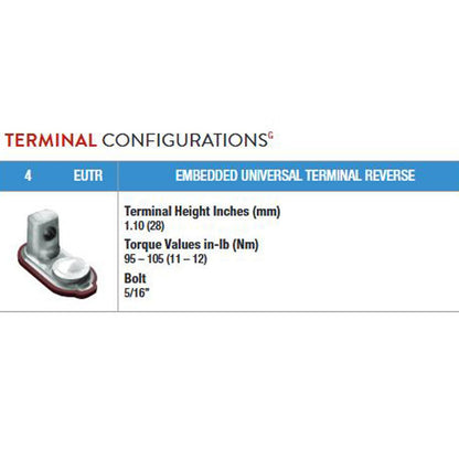Trojan Motive J305G-AC 6V 315Ah Flooded Lead Acid Deep Cycle Battery