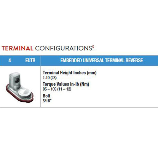 Trojan Motive J305G-AC 6V 315Ah Flooded Lead Acid Deep Cycle Battery