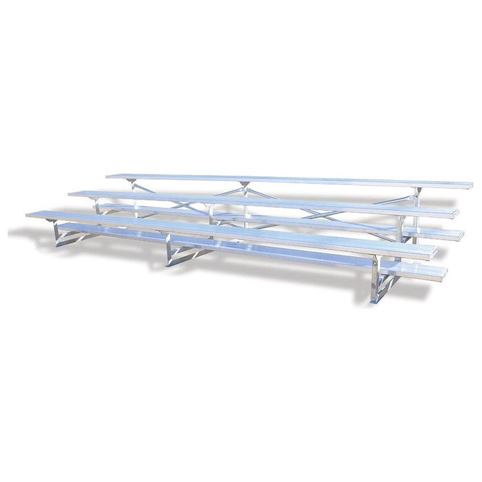 Jaypro Bleacher - 15' 3 Row - Single Foot Plank - All Aluminum - BLCH-3AL