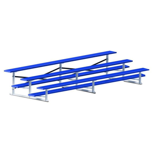 Jaypro Bleacher - 27' (3 Row - Single Foot Plank) - All Aluminum (Powder Coated) - BLCH-327ALPC