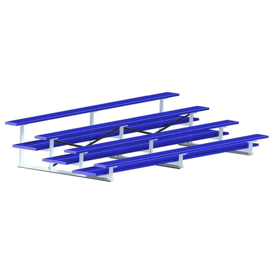 Jaypro Bleacher - 15' (4 Row - Double Foot Plank) - All Aluminum (Powder Coated) -  BLDP-4ALPC