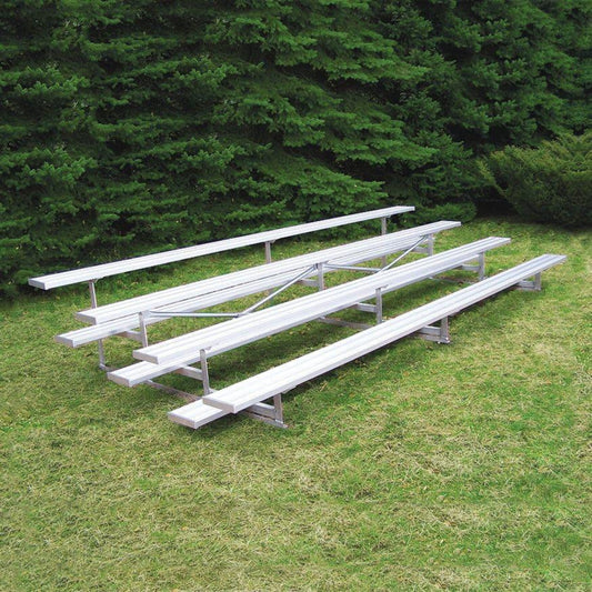 Jaypro Bleacher - 15' (4 Row - Single Foot Plank) - All Aluminum -  BLCH-4AL
