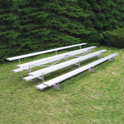 Jaypro Bleacher - 15' (4 Row - Single Foot Plank) - All Aluminum -  BLCH-4AL