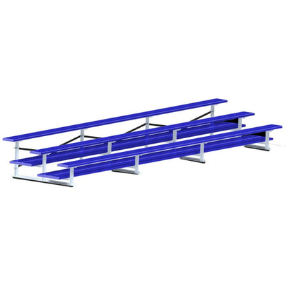 Jaypro Bleacher - 21' (3 Row - Double Foot Plank) - All Aluminum (Powder Coated) - BLDP-321ALPC