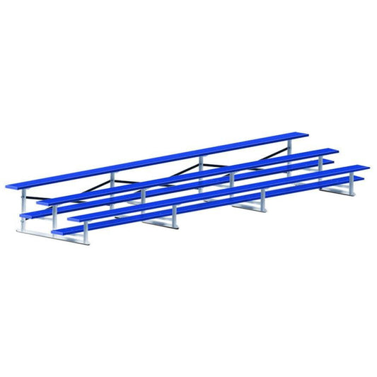 Jaypro Bleacher - 21' (3 Row - Single Foot Plank) - Standard, Outdoor (Powder Coated) - BLCH-321PC