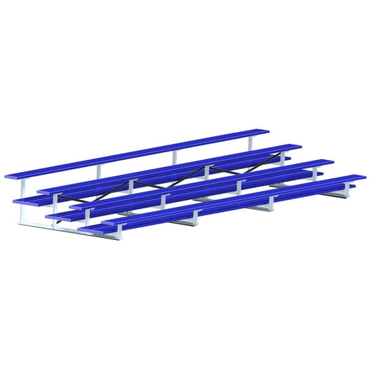 Jaypro Bleacher - 21' (4 Row - Double Foot Plank) - All Aluminum (Powder Coated) -  BLDP-421ALPC