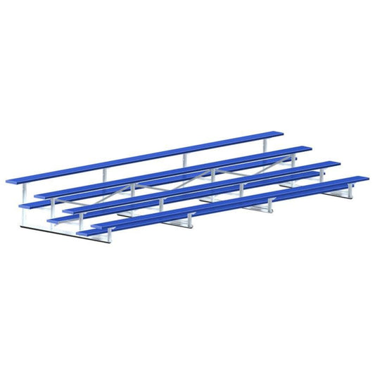 Jaypro Bleacher - 21' (4 Row - Single Foot Plank) - All Aluminum (Powder Coated) -  BLCH-421ALPC