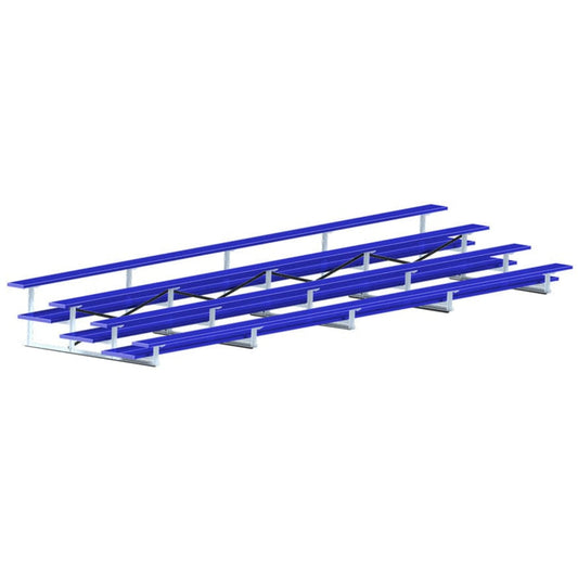 Jaypro Bleacher - 27' (4 Row - Double Foot Plank) - All Aluminum (Powder Coated) -  BLDP-427ALPC