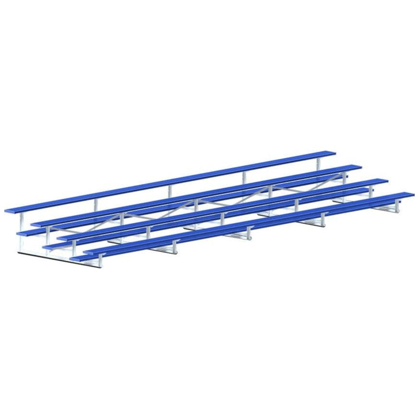 Jaypro Bleacher - 27' (4 Row - Single Foot Plank) - All Aluminum (Powder Coated) -  BLCH-427ALPC