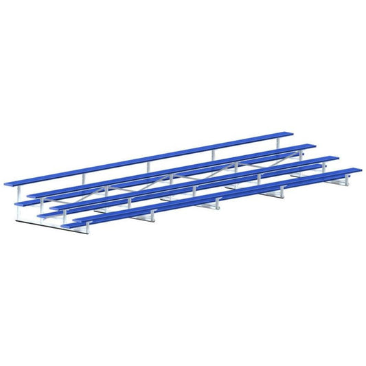 Jaypro Bleacher - 27' (4 Row - Single Foot Plank) - All Aluminum (Powder Coated) -  BLCH-427ALPC