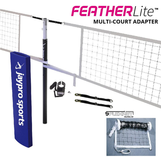 Jaypro Carbon Ultralite Volleyball Net Center Upright System (3 in. Floor Sleeve) -  PVBC-950