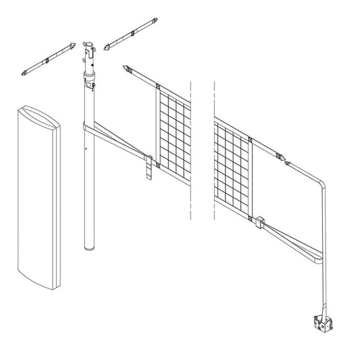 Jaypro Hybrid Steel Volleyball Net Center Upright System