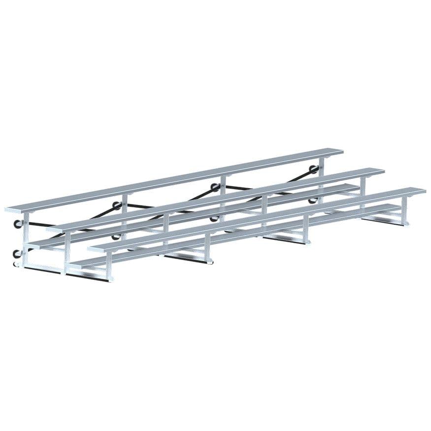 Jaypro Indoor Bleacher - 21 ft. (3 Row - Single Foot Plank) - Tip & Roll BLCH-321TRG