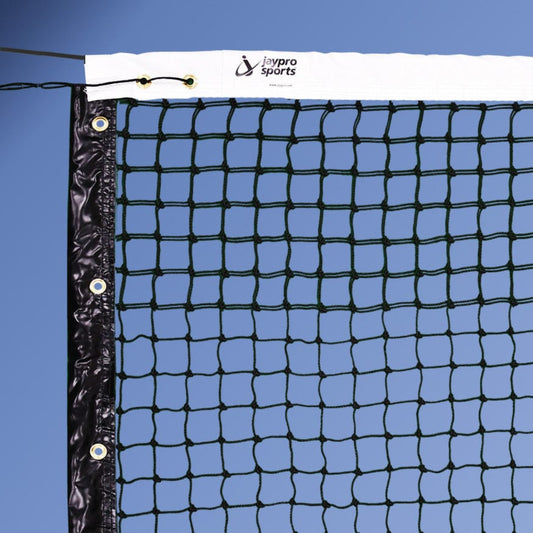 Jaypro Indoor Tournament Tennis Net (1-7/8 in. Sq. - 3mm Polyethylene Knotted Mesh) - TTN-3