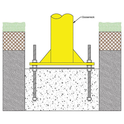 Jaypro Max-1 Football Goal Posts 30' Uprights 6' Offset Leveling Plate