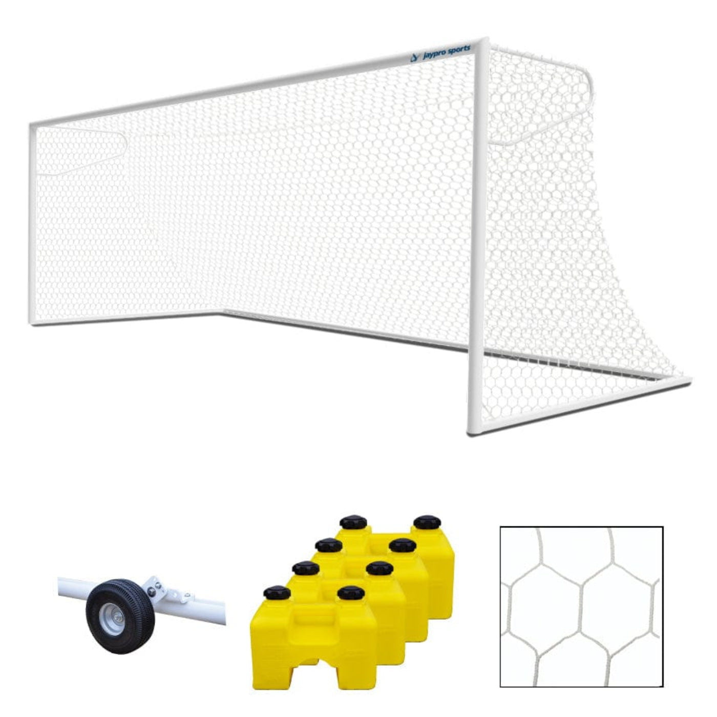Jaypro Nova Premier Soccer Goal Package (8 ft.H x 24 ft.W x 4 ft.B x 10 ft.D) -  SGP-600PKG