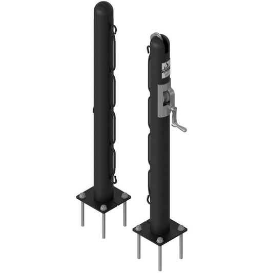Jaypro Pickleball Deluxe Club Surface Mounted Upright (3 in. Pole) - PKBSM300-BK
