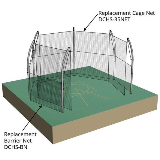 Jaypro Replacement Discus Cage Net (1-7/8 in. Sq. #42 Nylon Net) (55 ft.L x 14 ft.H) DCHS-35NET - DCHS-35NET