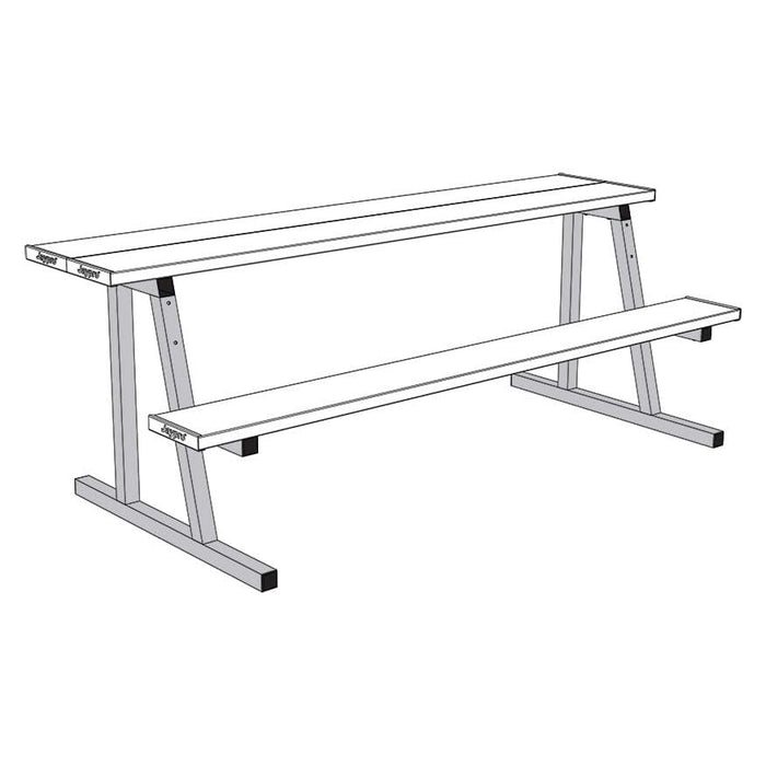 Jaypro Scorer Table Outdoor with Bench - 7-1/2' - Portable - ST75