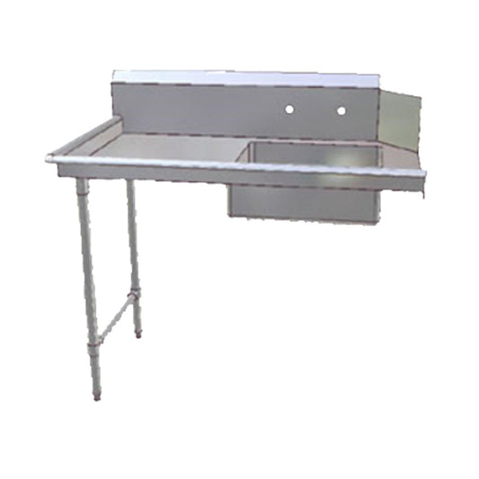 John Boos JDTS-20-60L Soiled Straight 60" W x 30" D Dishtable, Pre-Rinse Sink - JBJDTS2060L