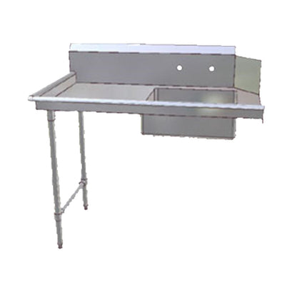John Boos JDTS-20-36L Soiled Straight 36" W x 30" D Dishtable, Pre-Rinse Sink - JBJDTS2036L