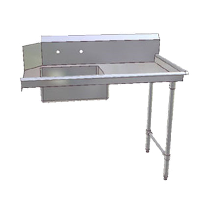 John Boos JDTS-20-48R Soiled Straight 48" W x 30" D Dishtable, Pre-Rinse Sink - JBJDTS2048R