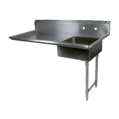 John Boos JDTS-20-60UCR Soiled Straight 60"W 30"D Dishtable, Pre-Rinse Sink - JBJDTS2060UCR